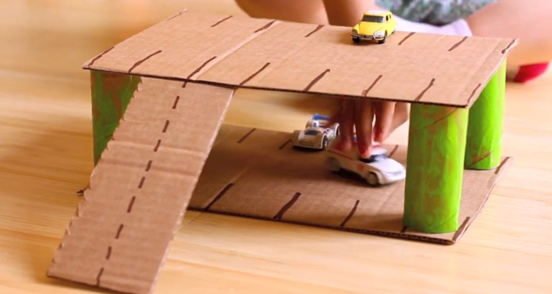 Как построить гараж из картона | Дети в городе